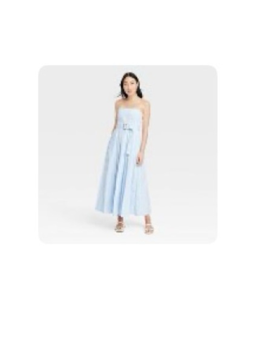 Light Blue & White Striped Maxi Dress - perfect for Mother’s Day. - Picture 7 of 7